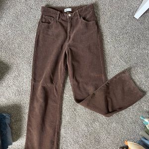 ZARA NWOT brown corduroy jeans